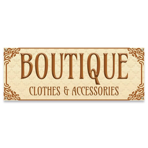 Boutique Clothes & Accessories Banner Concession Stand Food Truck Single Sided